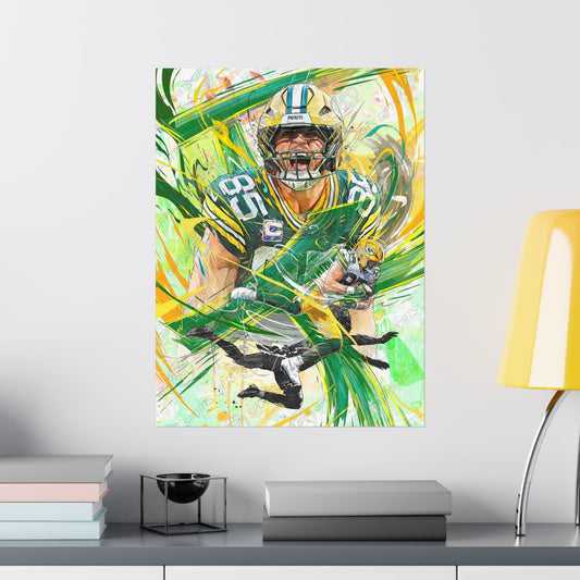 Tucker Kraft | Green Bay Packers Tight End | POSTER | Sports Wall Art