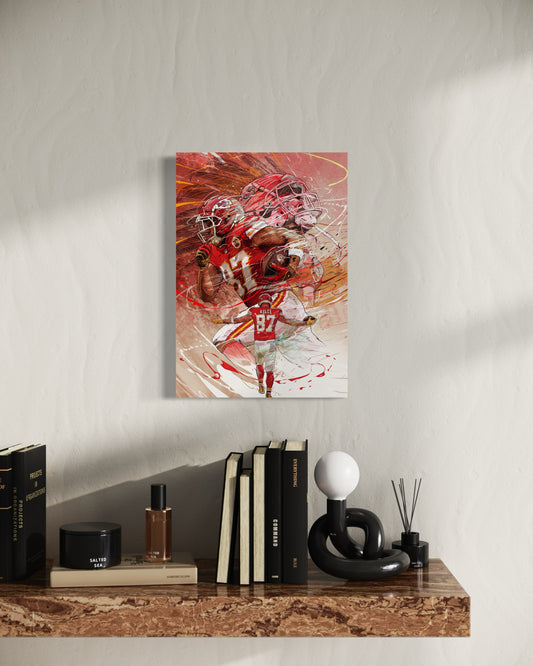 Travis Kelce | CANVAS Print | Sports Wall Art | Kansas City Chiefs | Fan Cave Gift