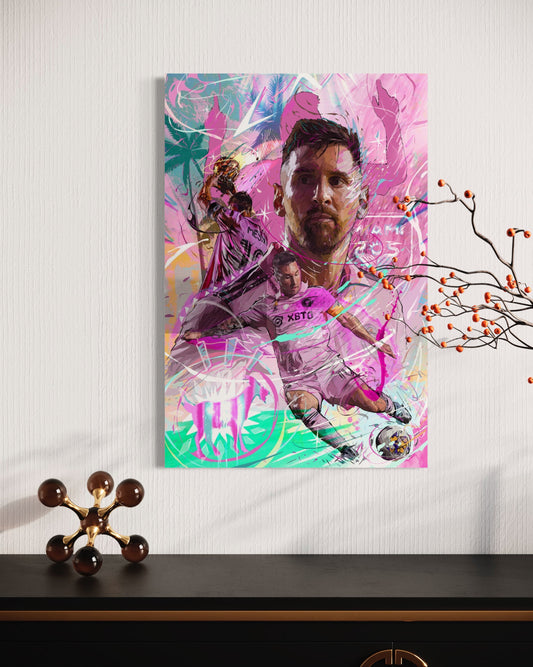 Lionel Messi | Inter Miami CF | CANVAS Print | Sports Wall Art | Fan Cave Gift
