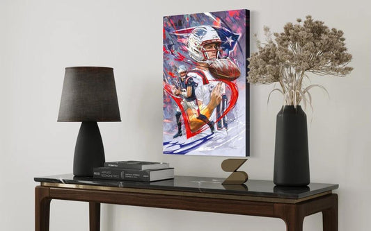 Drake Maye | CANVAS | New England Patriots | Sports Wall Art