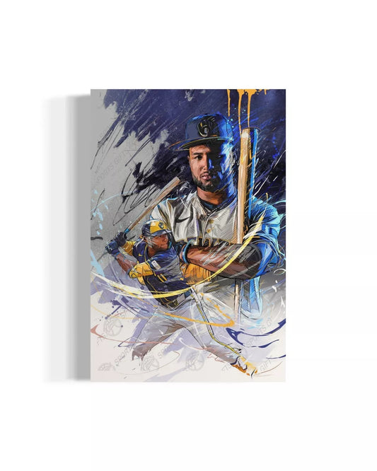 Jackson Chourio | CANVAS Print | Sports Wall Art | Milwaukee Brewers