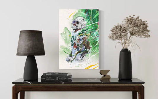 Josh Jacobs | CANVAS Print | Sports Wall Art | Green Bay Packers | Fan Cave Gift