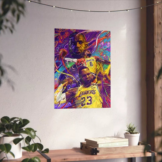 LeBron James | Poster | Abstract | LA Lakers | Sports Wall Art