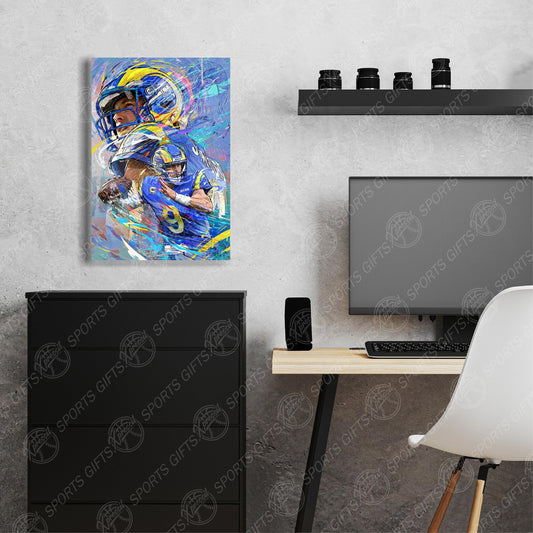 Matthew Stafford | Sports Wall Art | Los Angeles Rams | Canvas | Man Cave Gift