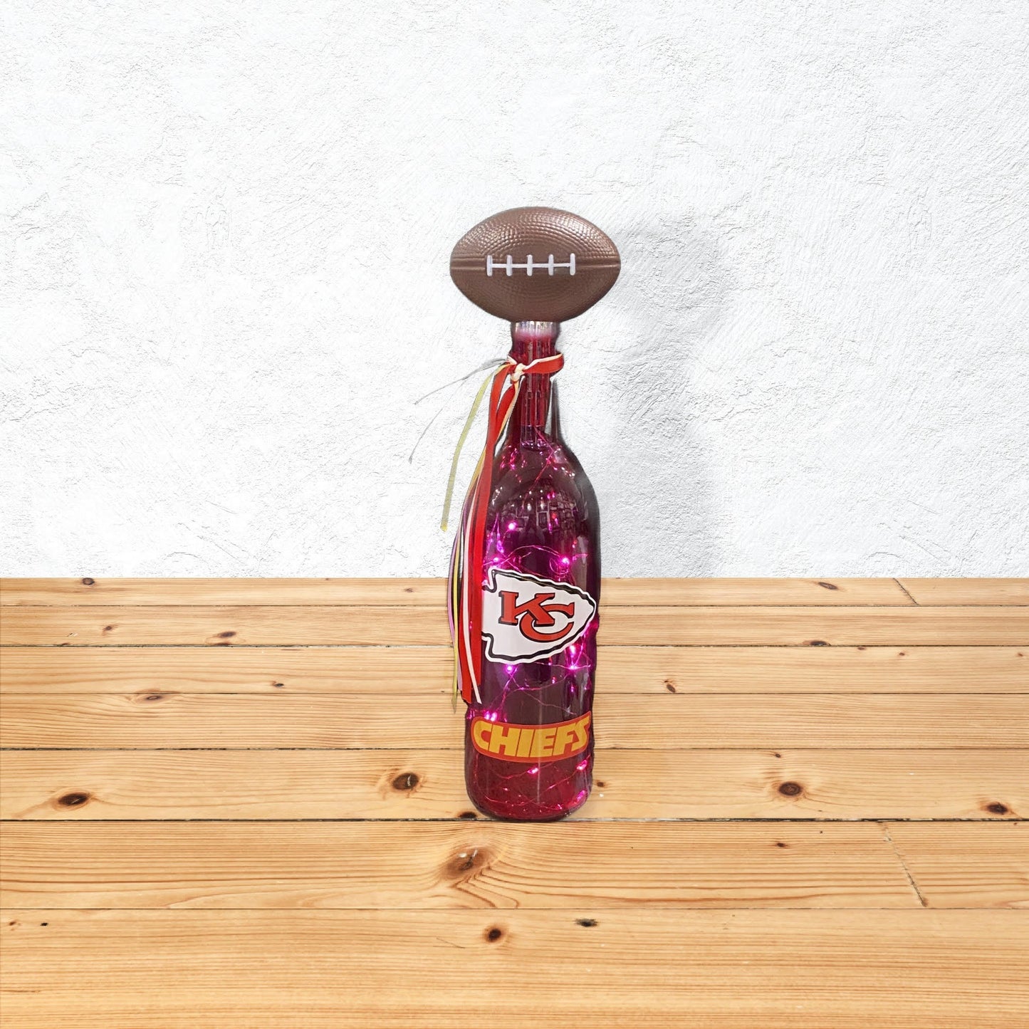 Kansas City Chiefs Glass Light Up Bottle