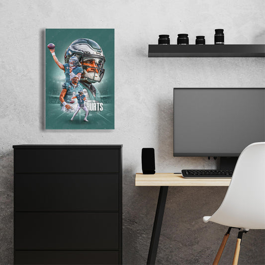 Jalen Hurts | Philadelphia Eagles | Sports Wall Art | Canvas | Man Cave Gift