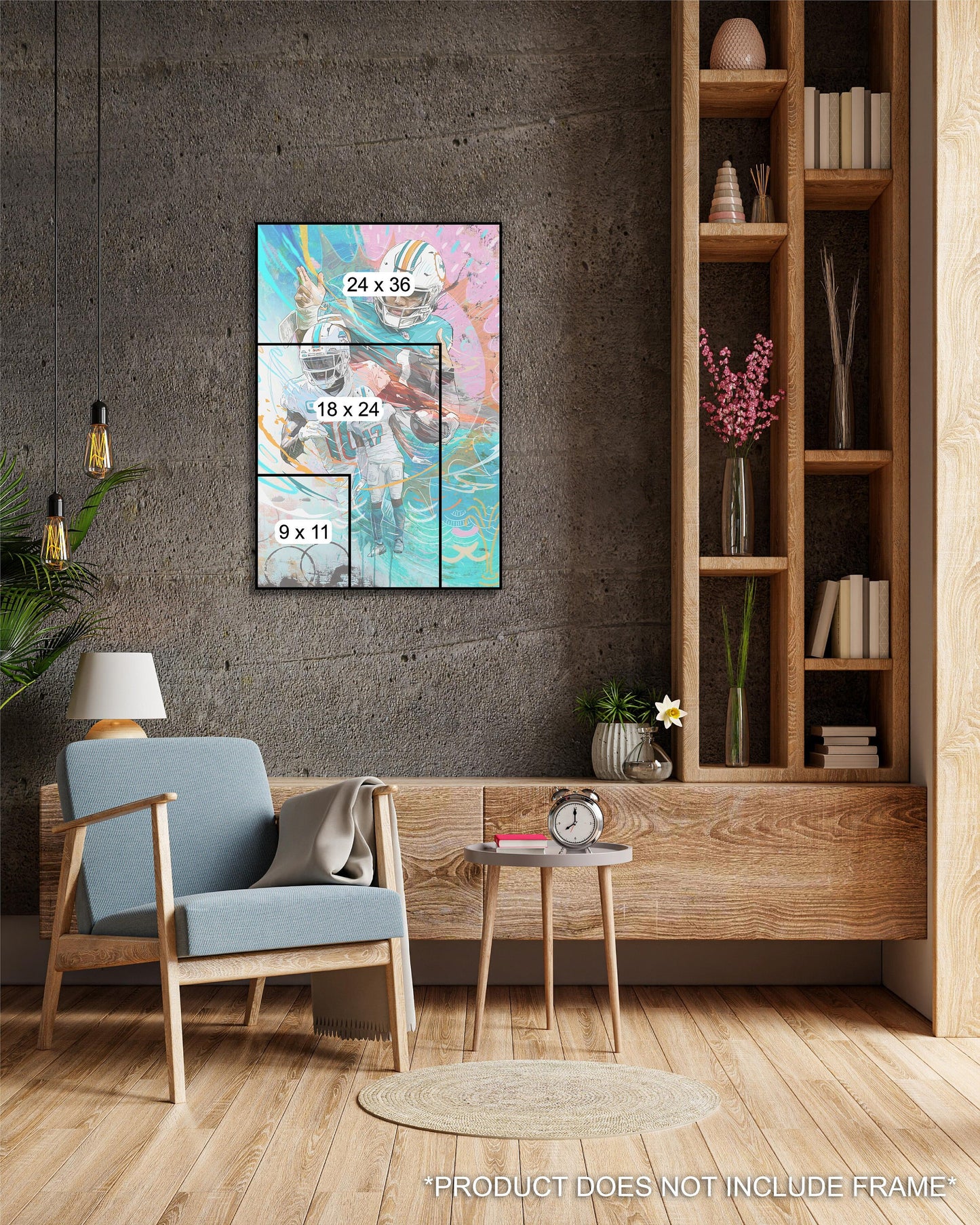 Tua Tagovailoa | Tyreek Hill | Jaylen Waddle | Poster | Miami Dolphins | Wall Art