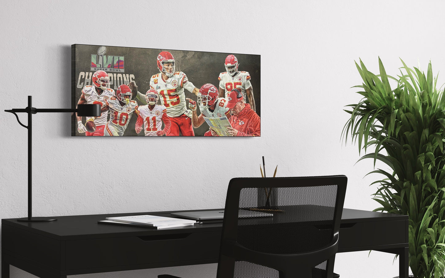 Kansas City Chiefs SuperBowl Champions | Mahomes | Sports Wall Art| Canvas | Man Cave