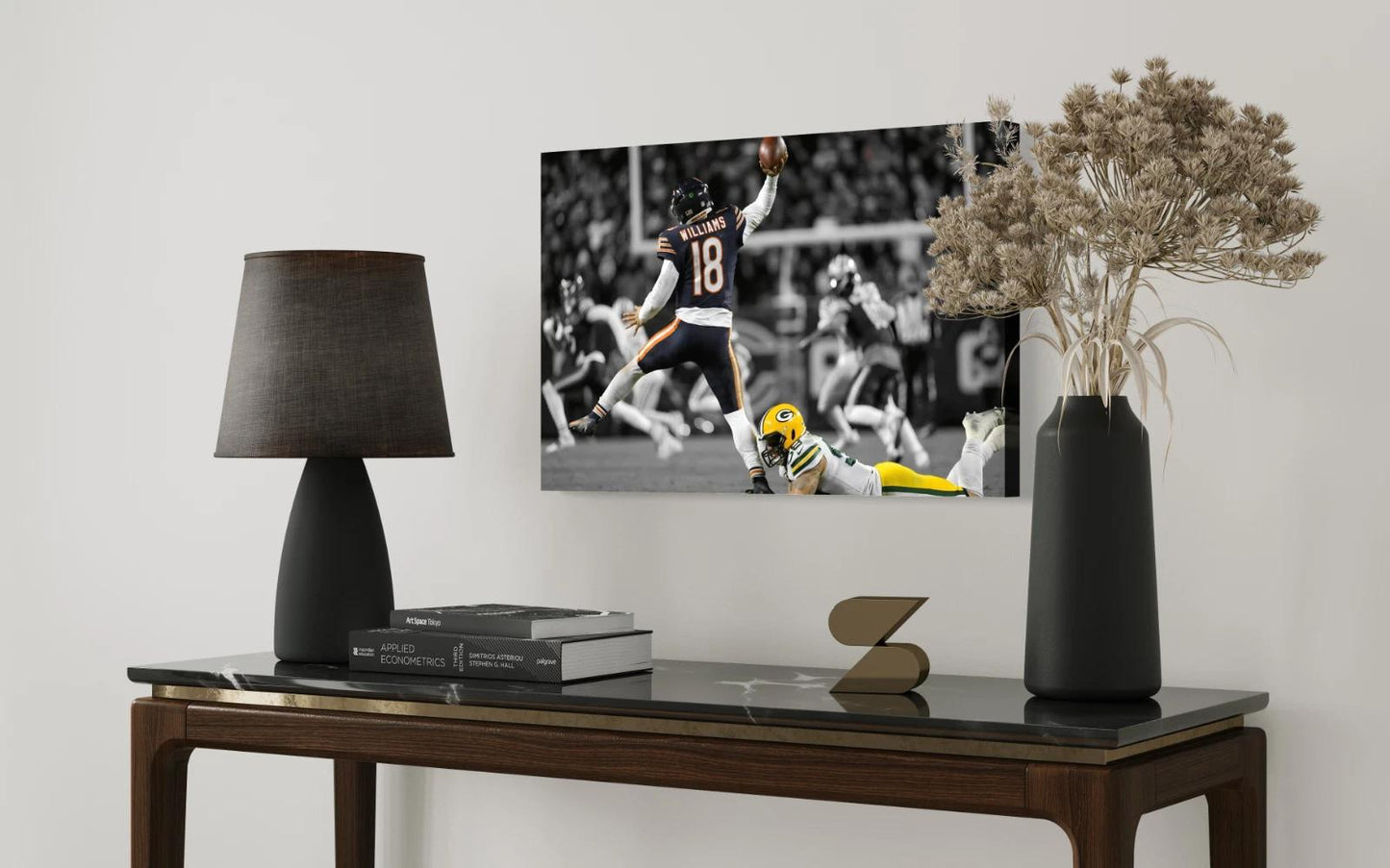 Caleb Williams JUMPMAN TD Throw vs. Packers | CANVAS Print | Sports Wall Art | Chicago Bears | Fan Cave Gift