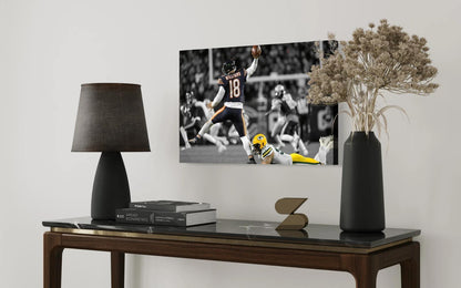 Caleb Williams JUMPMAN TD Throw vs. Packers | CANVAS Print | Sports Wall Art | Chicago Bears | Fan Cave Gift