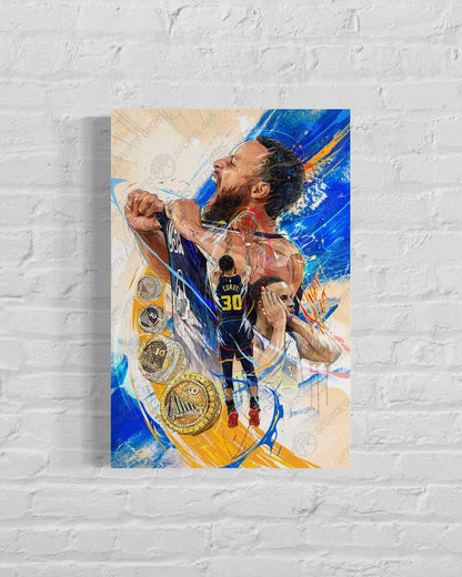 Stephen Curry CANVAS PRINT | Golden State Warriors | Sports Wall Art| Fan Cave Gift