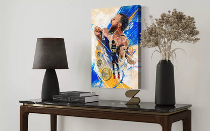 Stephen Curry CANVAS PRINT | Golden State Warriors | Sports Wall Art| Fan Cave Gift