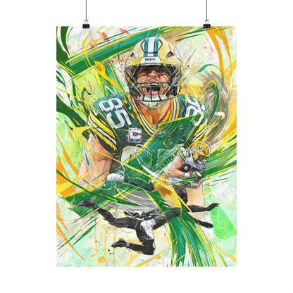 Tucker Kraft | Green Bay Packers Tight End | POSTER | Sports Wall Art