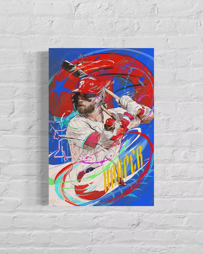 Bryce Harper | CANVAS Print| Philadelphia Phillies | Sports Wall Art | Great Gift