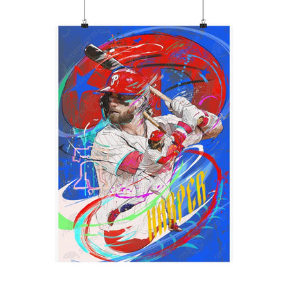Bryce Harper | Philadelphia Phillies | POSTER | Sports Wall Art