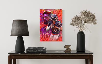Caleb Williams | CANVAS Print | Sports Wall Art | Chicago Bears | Fan Cave Gift