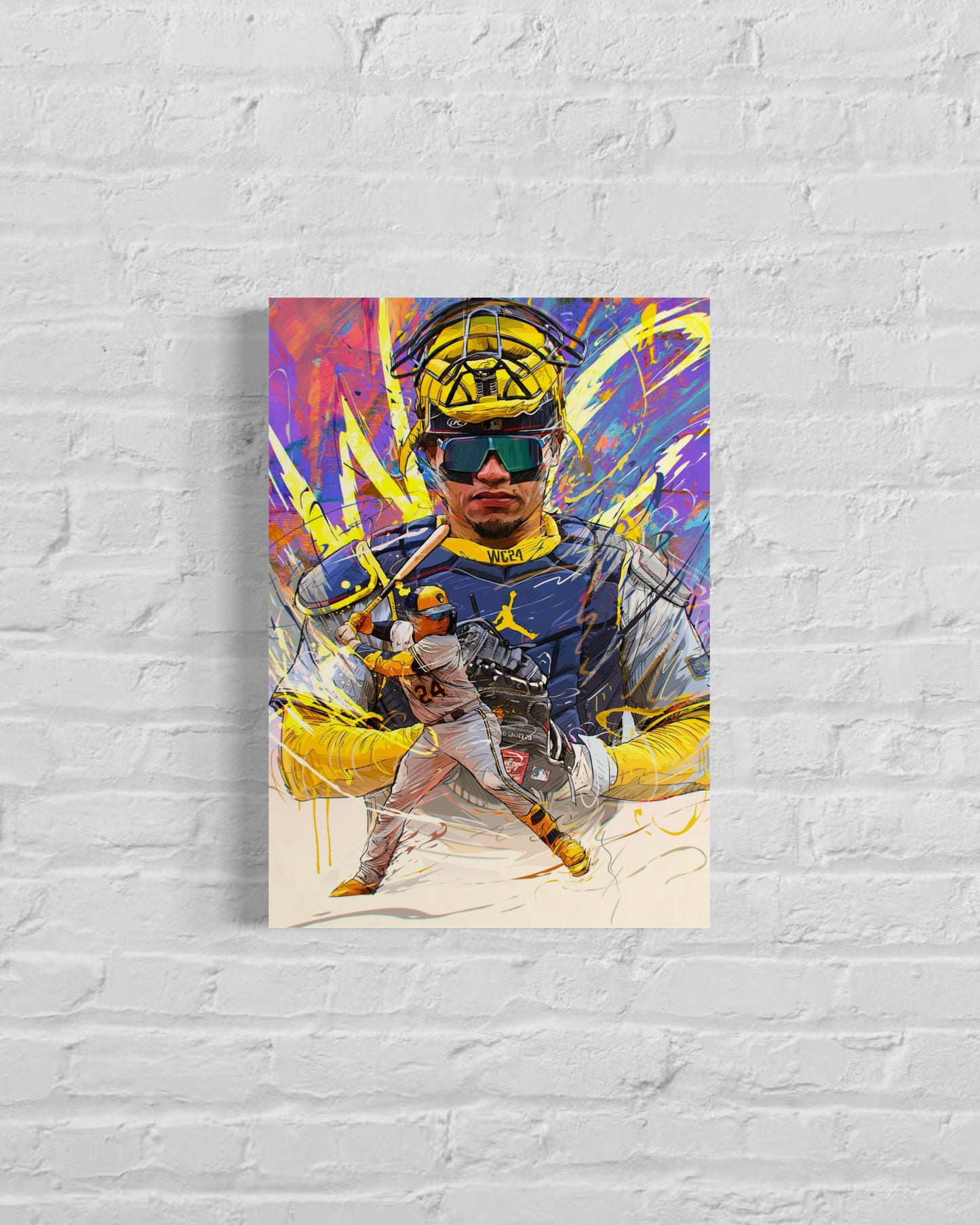 William Contreras | Sports Wall Art | Canvas| Milwaukee Brewers | Gift for Him