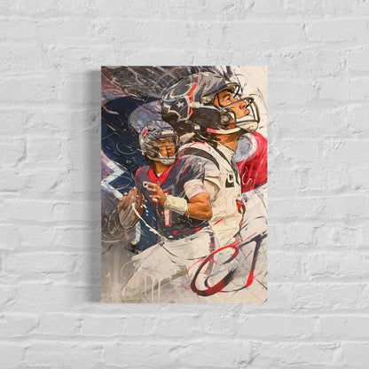 CJ Stroud | CANVAS Print | Sports Wall Art | Houston Texans | Fan Cave Gift
