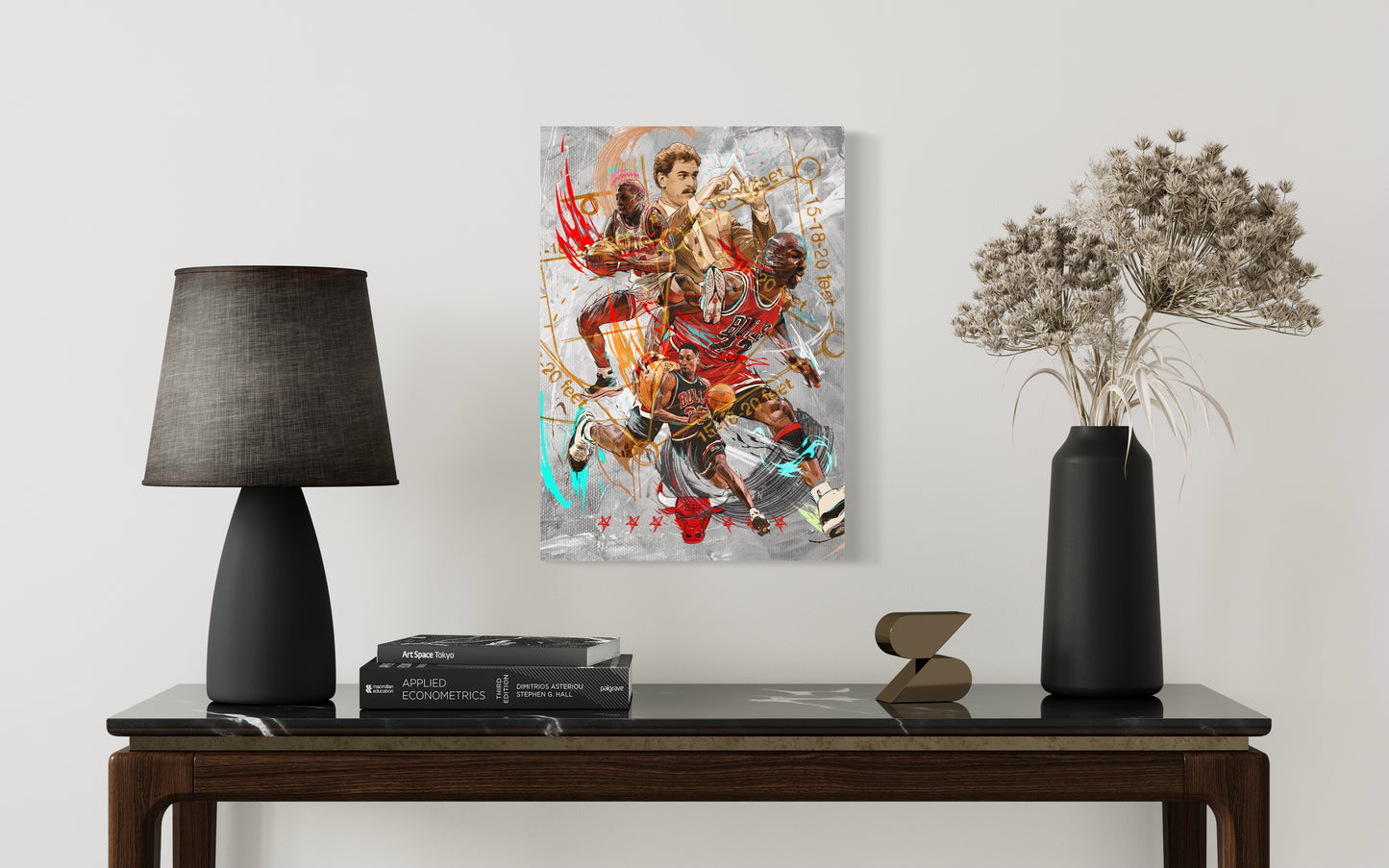 Michael Jordan | Scottie Pippen | Dennis Rodman | Phil Jackson | Chicago Bulls | Sports Wall Art | Canvas