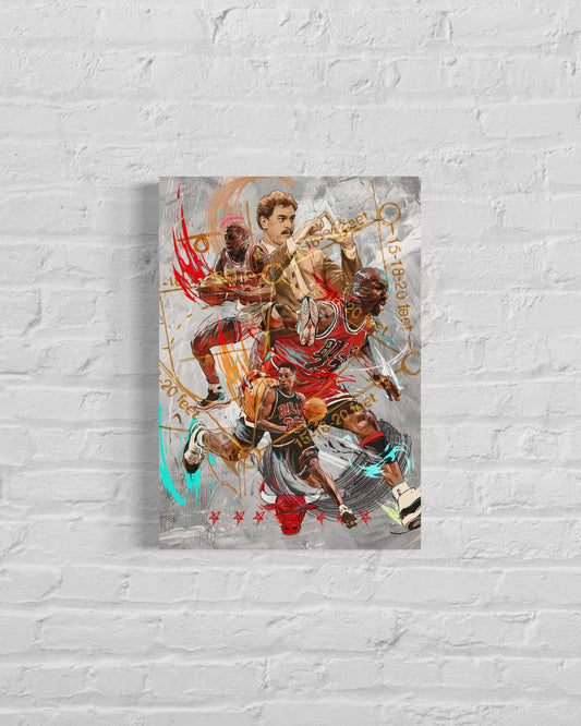 Michael Jordan | Scottie Pippen | Dennis Rodman | Phil Jackson | Chicago Bulls | Sports Wall Art | Canvas