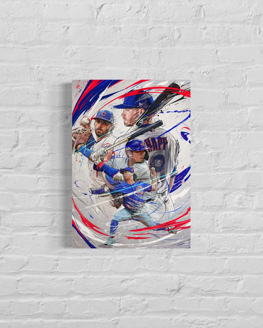 Ian Happ | Seiya Suzuki | Dansby Swanson | Shota Imanaga | Sports Wall Art | Canvas| Chicago Cubs | Gift for Him