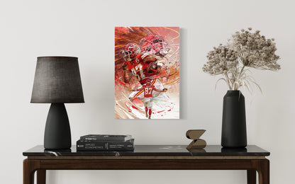 Travis Kelce | CANVAS Print | Sports Wall Art | Kansas City Chiefs | Fan Cave Gift