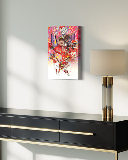 Kansas City Chiefs | Super Bowl LVIII | Sports Wall Art | CANVAS Print | Man Cave