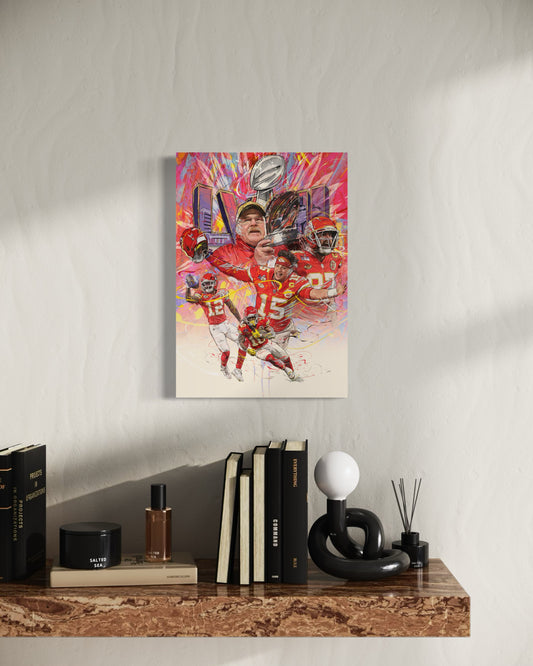 Kansas City Chiefs | Super Bowl LVIII | Sports Wall Art | CANVAS Print | Man Cave