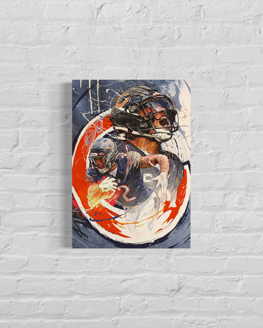 D.J. Moore | Sports Wall Art | Canvas | Chicago Bears | Man Cave