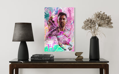 Lionel Messi | Inter Miami CF | CANVAS Print | Sports Wall Art | Fan Cave Gift