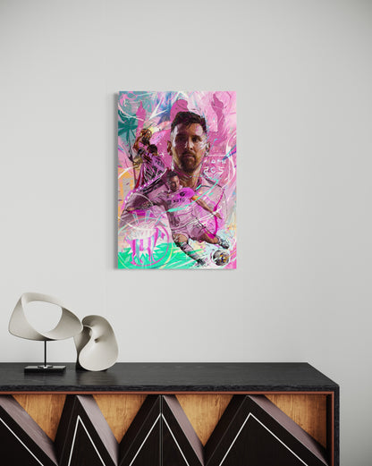 Lionel Messi | Inter Miami CF | CANVAS Print | Sports Wall Art | Fan Cave Gift
