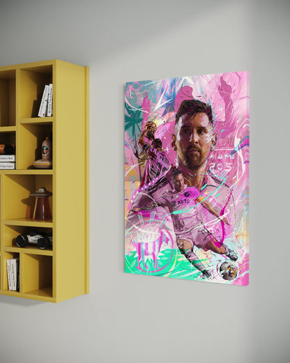 Lionel Messi | Inter Miami CF | CANVAS Print | Sports Wall Art | Fan Cave Gift