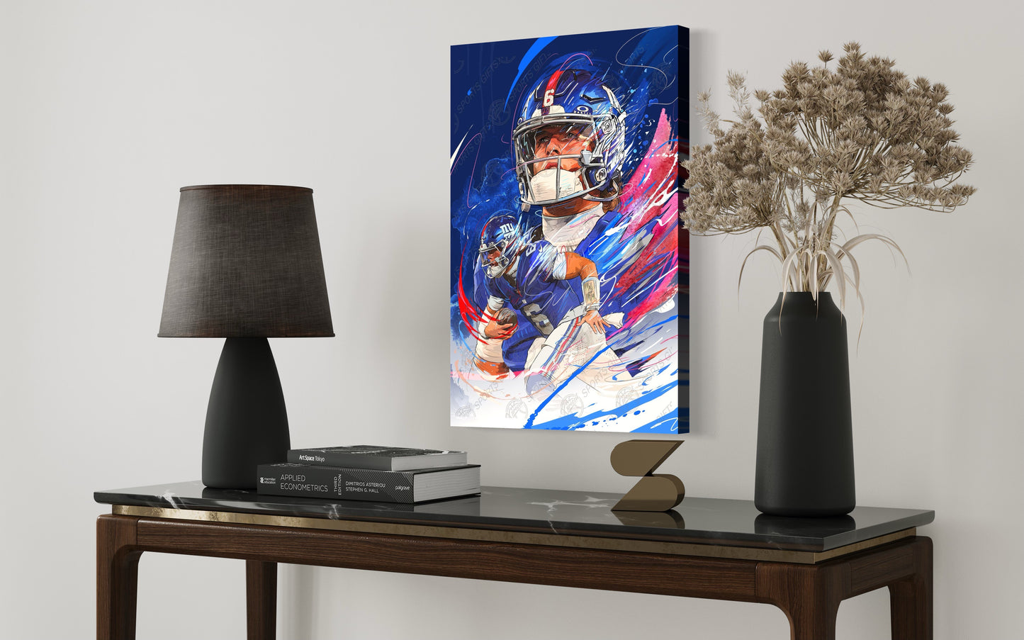 Jaxson Dart | CANVAS | New York Giants | Sports Wall Art