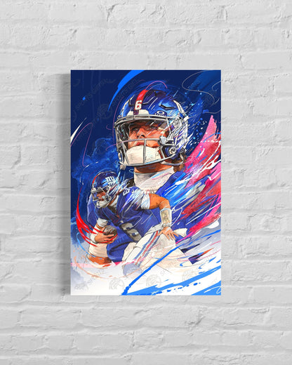 Jaxson Dart | CANVAS | New York Giants | Sports Wall Art