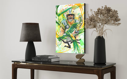 Tucker Kraft | CANVAS Print | Sports Wall Art | Green Bay Packers