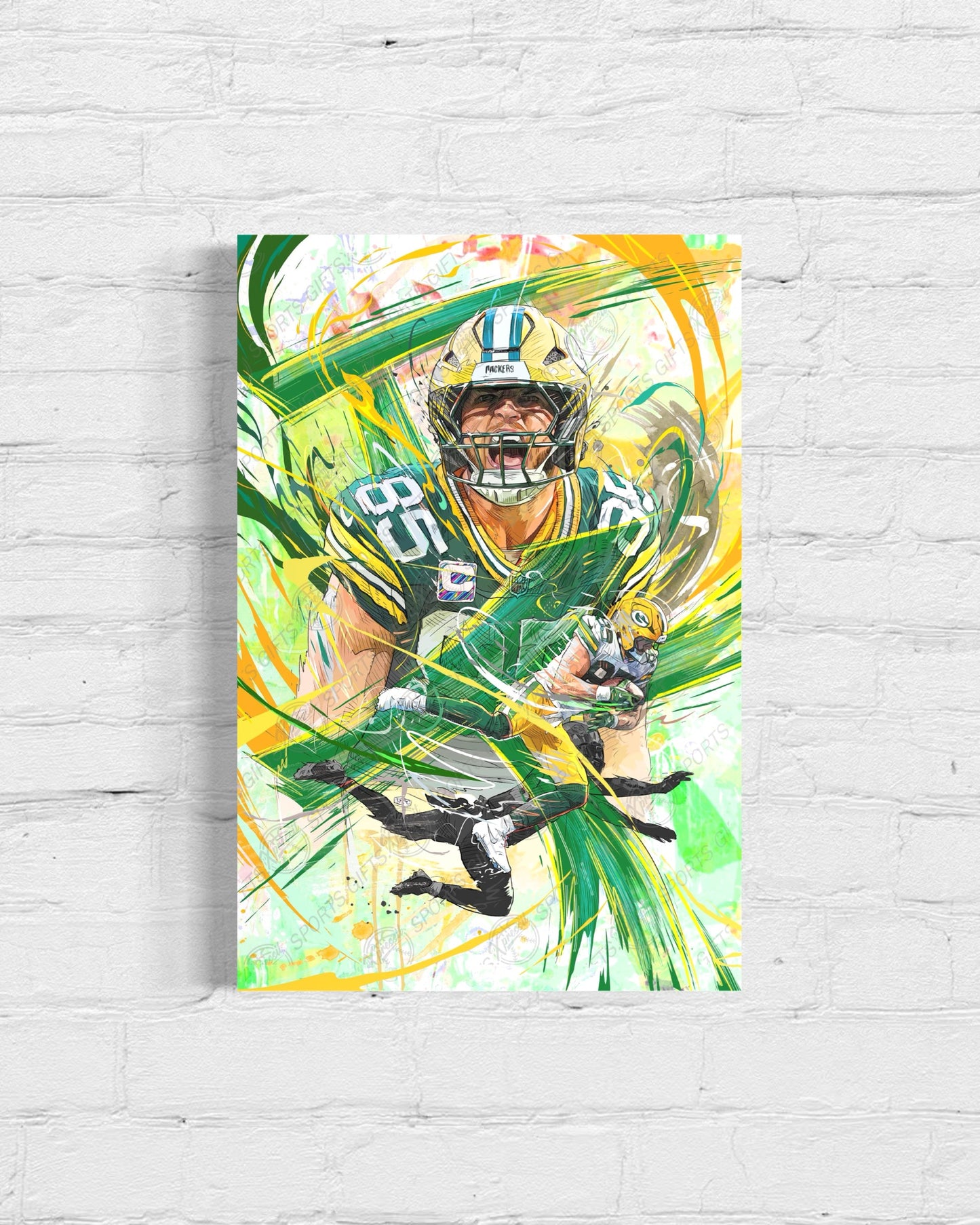 Tucker Kraft | CANVAS Print | Sports Wall Art | Green Bay Packers