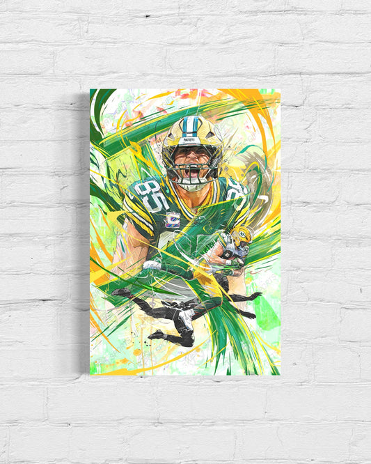Tucker Kraft | CANVAS Print | Sports Wall Art | Green Bay Packers