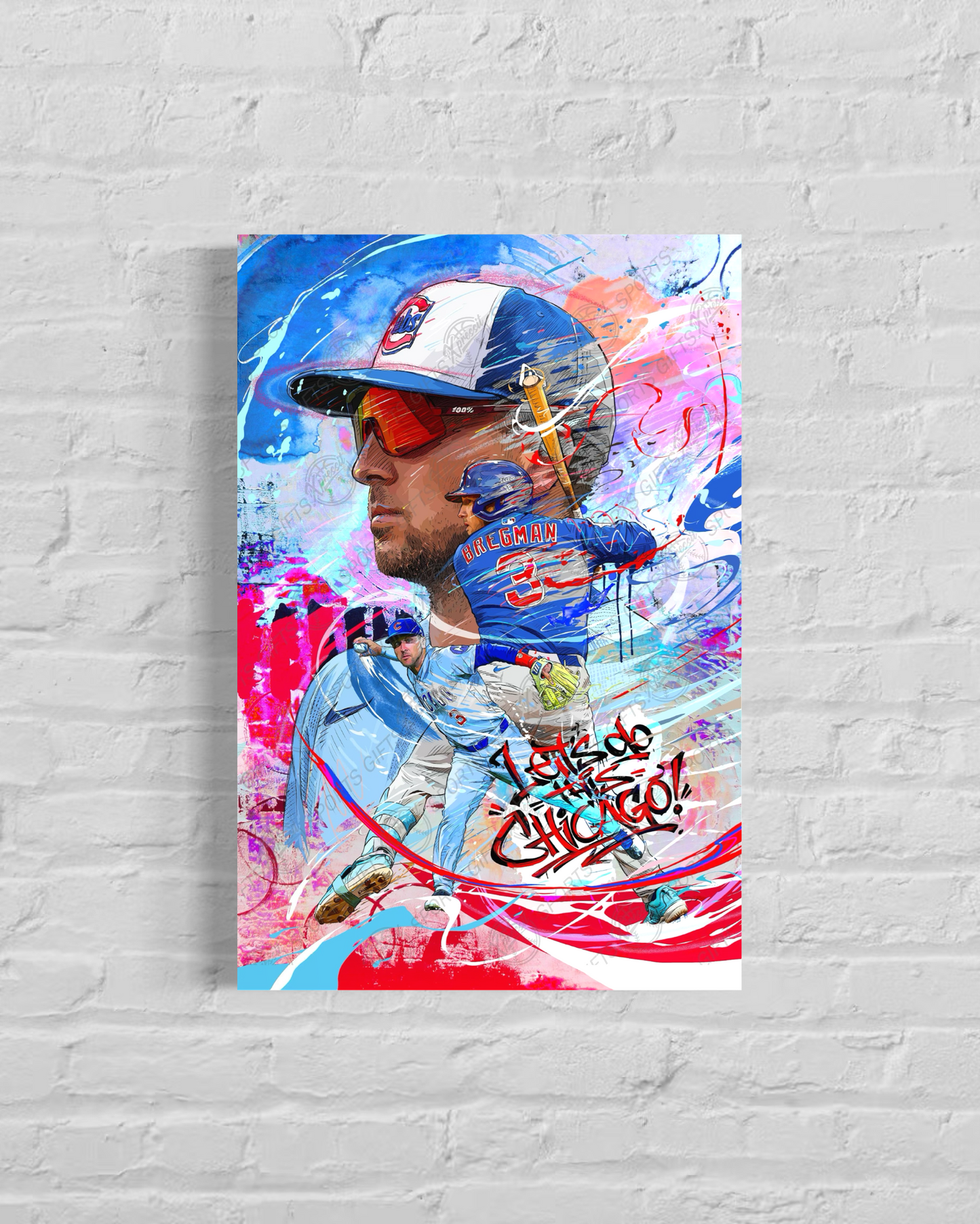 Alex Bregman | Sports Wall Art | CANVAS Print | Chicago Cubs | Gift for Him