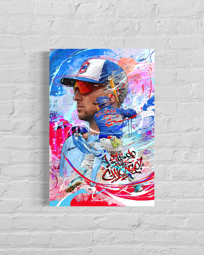 Alex Bregman | Sports Wall Art | CANVAS Print | Chicago Cubs | Gift for Him