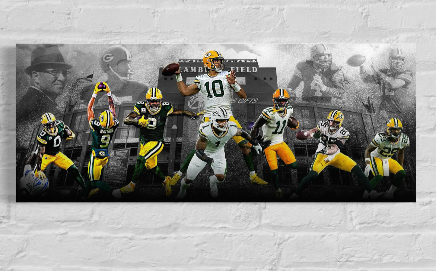 Green Bay Packers All Time Greats CANVAS | Sports Wall Art | Canvas | Fan Cave Gift