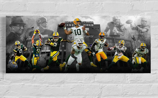 Green Bay Packers All Time Greats CANVAS | Sports Wall Art | Canvas | Fan Cave Gift
