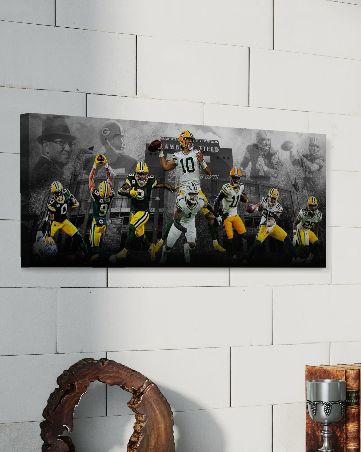Green Bay Packers All Time Greats CANVAS | Sports Wall Art | Canvas | Fan Cave Gift