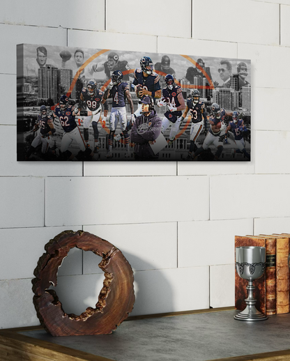 Chicago Bears Legends & Stars CANVAS | Sports Wall Art | Canvas | Fan Cave Gift