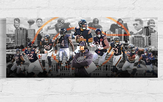 Chicago Bears Legends & Stars CANVAS | Sports Wall Art | Canvas | Fan Cave Gift