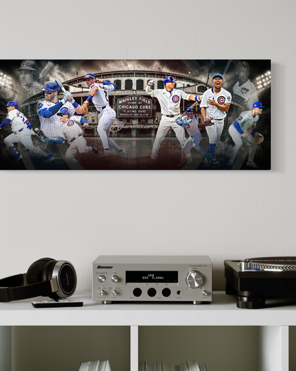 Chicago Cubs Custom CANVAS 12x30 | Sports Wall Art | Fan Cave