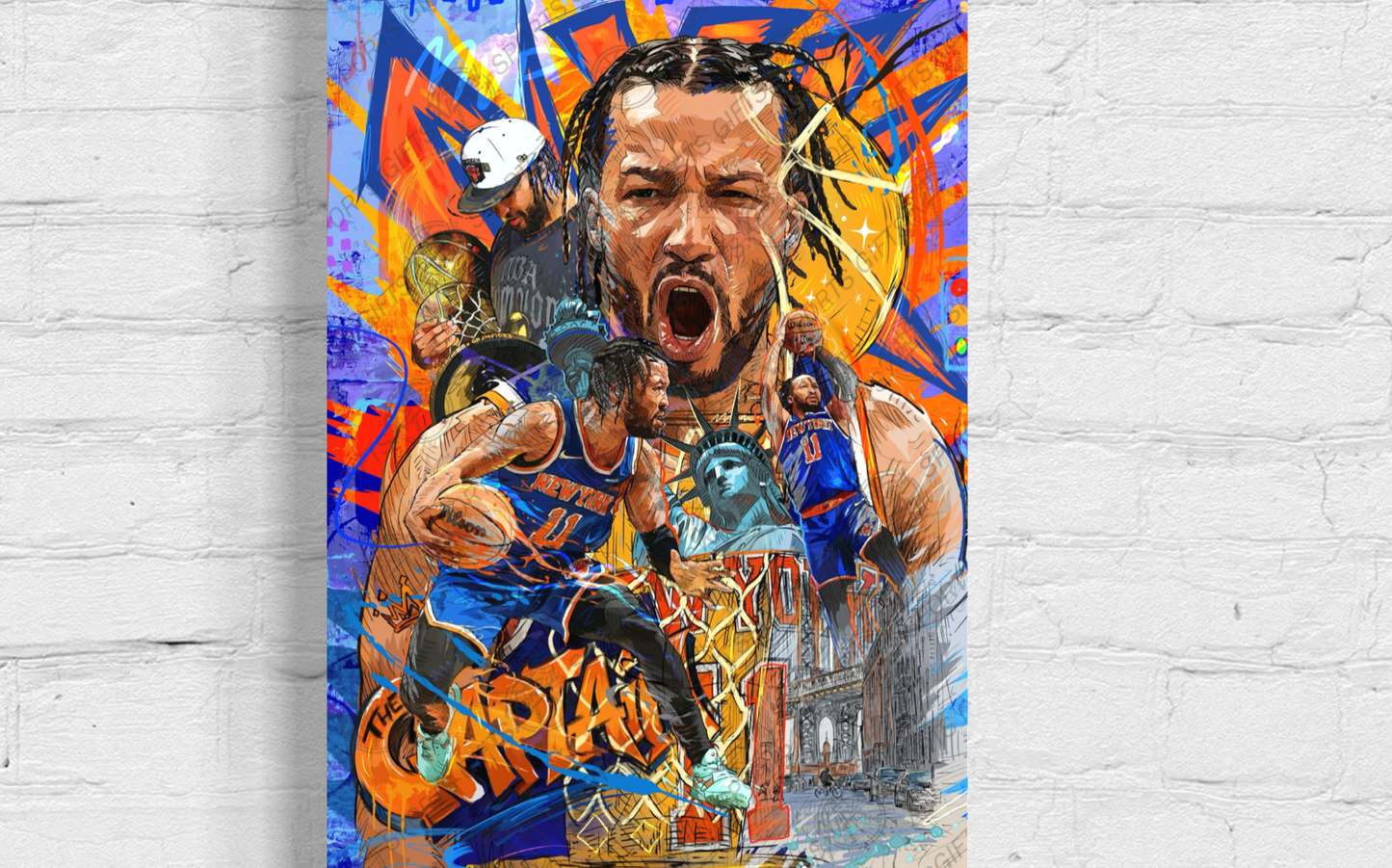 Jalen Brunson | CANVAS | New York Knicks CHAMPIONS  | Sports Wall Art