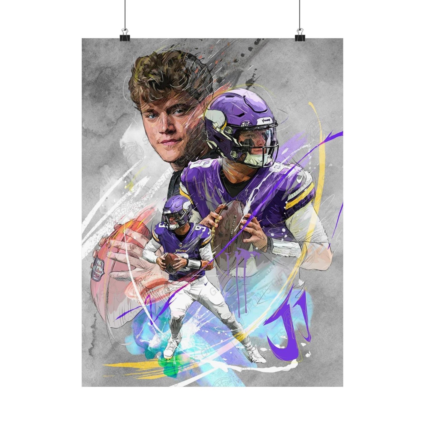 JJ McCarthy | POSTER | Minnesota Vikings | Sports Wall Art