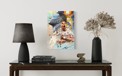 Kylian Mbappe | Real Madrid | CANVAS Print | Sports Wall Art | Fan Cave Gift