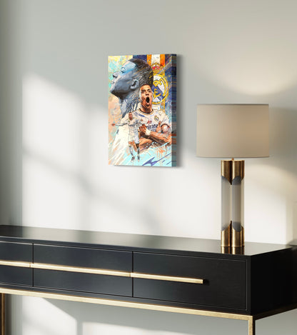 Kylian Mbappe | Real Madrid | CANVAS Print | Sports Wall Art | Fan Cave Gift