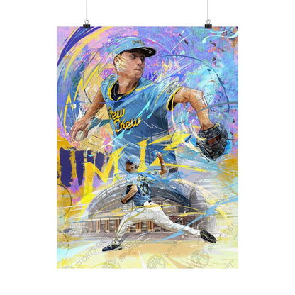 Jacob Misiorowski | Milwaukee Brewers Pitcher | POSTER | Sports Wall Art